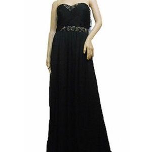Decode 1.8 Black Chiffon Strapless Gown
